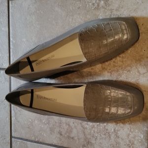 Enzo Angiolini Gray Grey Liberty Flats Loafers 10 Brazil